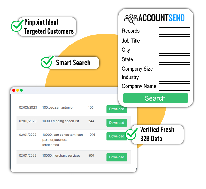 accountsend.com - data for cheap valid leads and data jonathan bomser